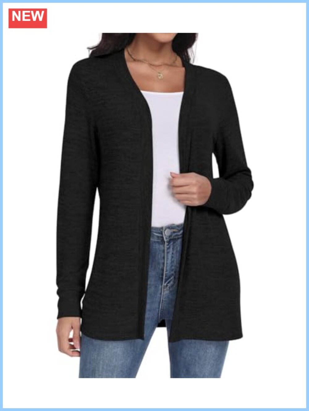 Lightweight Open Front Cardigan Long Sleeve Soft Women's Sweater